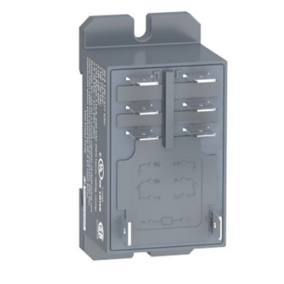 Picture of power relay, Harmony electromechanical relays, DIN rail or panel mount relay, 30A, 2CO, 120V AC