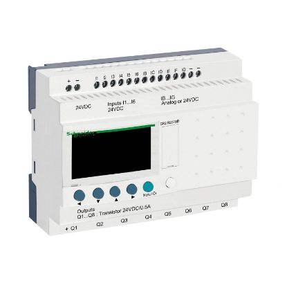 Picture of Zelio Logic, Compact smart relay, 20 I/O, 24 V DC, clock, display