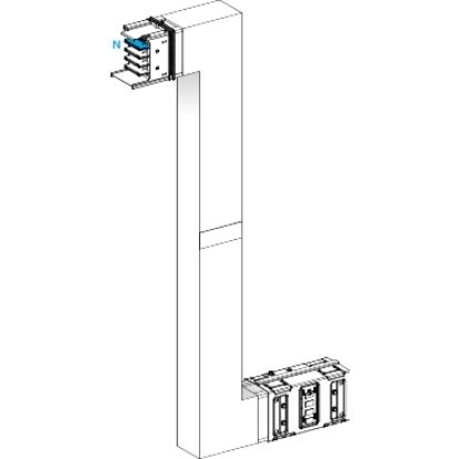 Picture of Zed, Canalis KSA630, aluminium, 500/630A, side B made to measure with fire barrier, upward/downward, 3L+N+PE, RAL9001