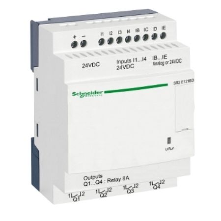 Picture of Zelio Logic, Compact smart relay, 12 I/O, 24 V DC, clock, no display