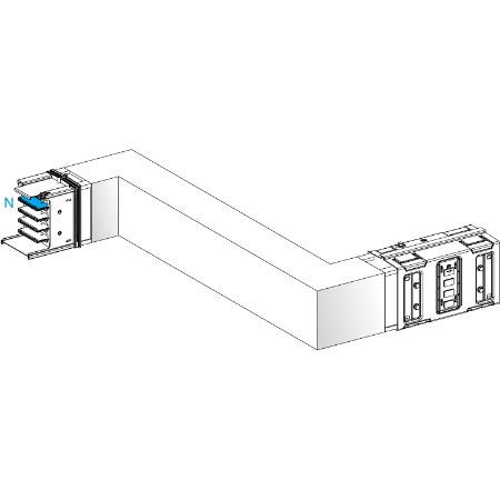Picture of Zed, Canalis KSA630, aluminium, 500/630A, side B made to measure, turns right then left, 3L+N+PE, white RAL9001