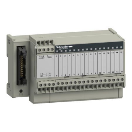 Picture of sub-base - soldered electromechanical relays ABE7 - 16 channels - relay 5 mm