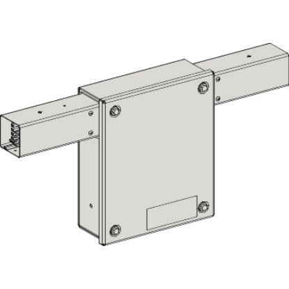 Picture of End feed unit, Canalis KBB, 25/40A, central mounting, 2 circuits, compatible DALI and KNX, white RAL9003
