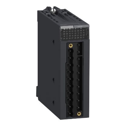 Picture of discrete input module, Modicon X80, 16 inputs, 24V AC or DC, positive or negative