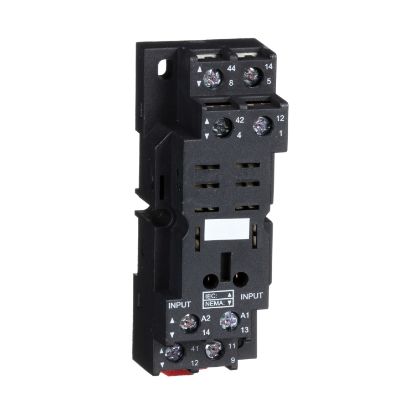 Picture of socket, Harmony Electromechanical Relays, for RPM2 power relays, 16A screw clamp terminals, mixed contact