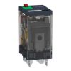 Picture of plug-in relay, Harmony electromechanical relays, 15A, 2CO, lockable test button, 120V AC
