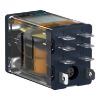 Picture of plug-in relay, Harmony electromechanical relays, 15A, 2CO, with LED, lockable test button, 12V DC
