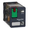 Picture of plug-in relay, Harmony electromechanical relays, 15A, 2CO, with LED, lockable test button, 120V AC