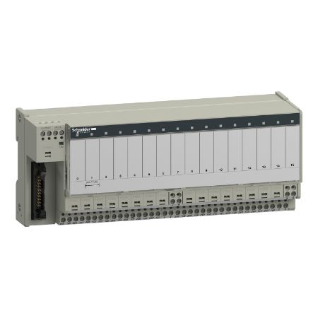 Picture of sub-base for plug-in relay ABE7 - 16 channels - fuses - relay 10 mm