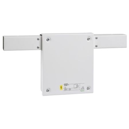 Picture of End feed unit, Canalis KBA, 25/40A, central mounting, 1 circuit, compatible DALI and KNX, white RAL9003