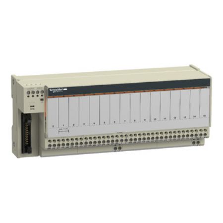 Picture of Sub-base with plug-in electromechanical relay ABE7 - 16 channels - relay 10 mm