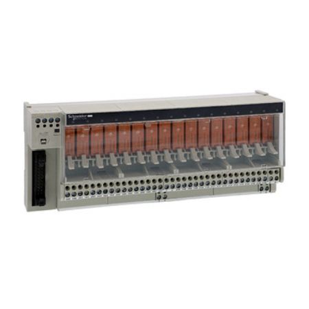 Picture of Sub-base with plug-in electromechanical relay ABE7 - 16 channels - relay 10 mm