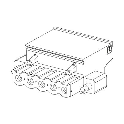 Picture of connector kit, Modicon M340, 2 removable connectors, spring type, for power supply module