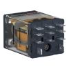 Picture of plug-in relay, Harmony electromechanical relays, 15A, 3CO, with LED, lockable test button, 24V AC
