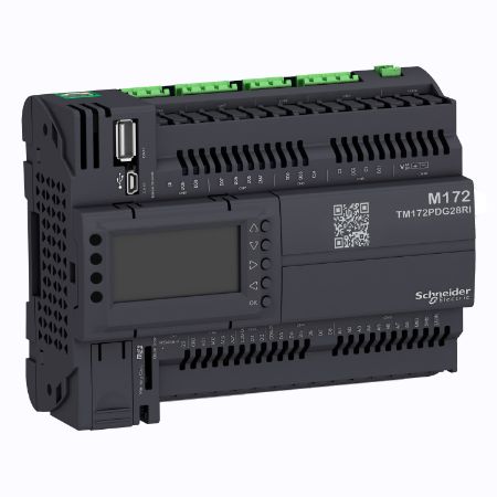 Picture of Controller, Modicon M171/M172/M173, performance, display, 28 IO, Ethernet, isolated