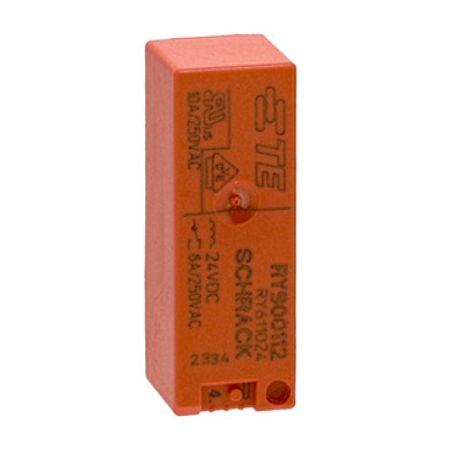 Picture of plug-in electromechanical relay - 10 mm - 24 V DC - 1 CO