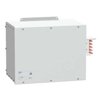 Picture of End feed unit, Canalis KSA1000, aluminium, 800/1000A, right mounting, without line protection, 3L+N+PE, white RAL9001