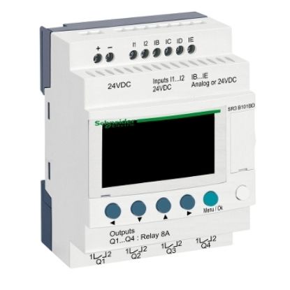 Picture of Zelio Logic, Modular smart relay, 10 I/O, 24 V DC, clock, display