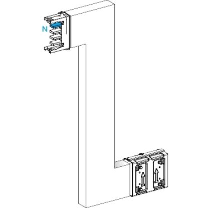 Picture of Zed, Canalis KSA250, aluminium, 100/160/250A, side B made to measure, upward/downward, 3L+N+PE, white RAL9001