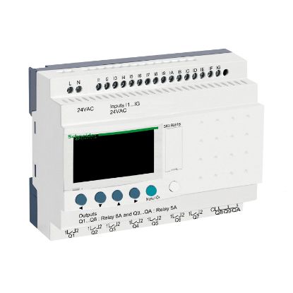 Picture of Zelio Logic, Modular smart relay, 24 I/O, 24 V AC, clock, display