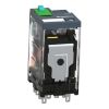 Picture of miniature plug in relay, Harmony Electromechanical Relays, 6A, 4CO, with LED, lockable test but to n, 125V DC
