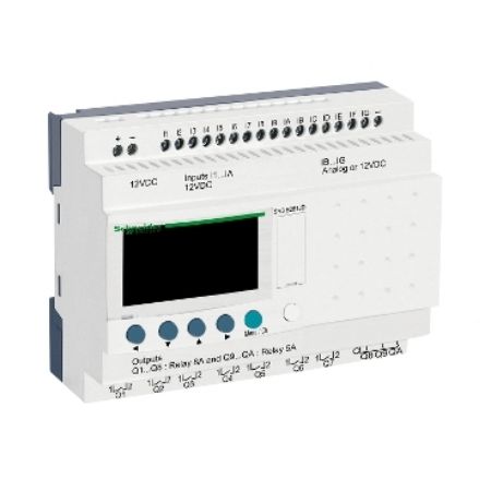Picture of Zelio Logic, Modular smart relay, 26 I/O, 12 V DC, clock, display