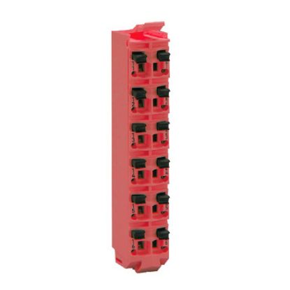 Picture of Modicon TM5, Safety coded terminal block, 12 contacts, red, quantity 1