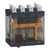 Picture of plug-in relay, Harmony electromechanical relays, 15A, 4CO, with LED, lockable test button, 24V AC