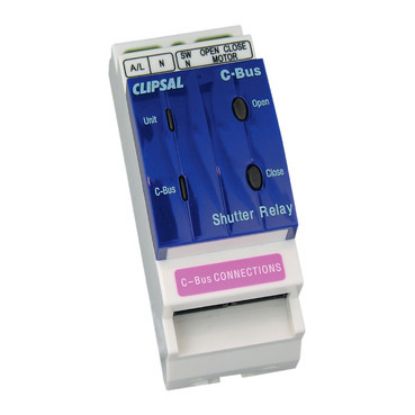 Picture of Clipsal C-Bus, Relay, DIN Rail Mounted, Shutter, 240V AC, 1 Channel, 2A, Without C-Bus Power Supply