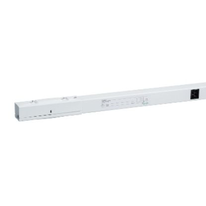 Picture of Straight length, Canalis KBB, 25A, 2 circuits, 3L+N+PE/L+N+PE, compatible DALI, 5 outlets, 3m, white RAL9003