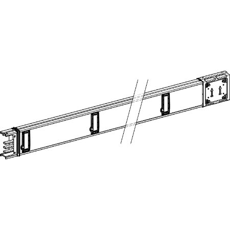 Picture of Horizontal distribution length, Canalis KSA400, aluminium, 400A, fixed length 5m, 20 outlets, 3L+PE, white RAL9001