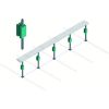 Picture of Horizontal distribution length, Canalis KSA400, aluminium, 400A, fixed length 2m, 8 outlets, 3L+N+PE, white RAL9001