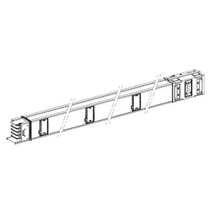 Picture of Horizontal distribution length, Canalis KSA500, aluminium, 500A, fixed length 3m, 6 outlets, 3L+N+PE, white RAL9001