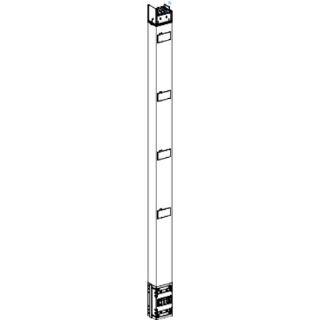 Picture of Vertical distribution length, Canalis KSA800, aluminium, 800A, fixed length 2.5m, 4 outlets, 3L+N+PE, white RAL9001