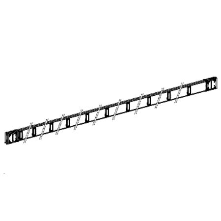 Picture of Horizontal distribution length, Canalis KSA250, aluminium, 250A, fixed length 5m, 20 outlets, 3L+N+PE, white RAL9001