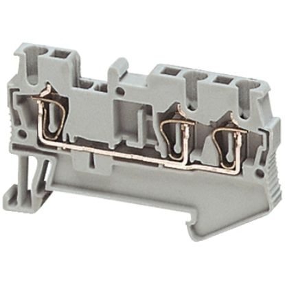 Picture of Linergy, Terminal block, Linergy TR, spring type, feed through, 3 points, 2.5mm², grey, set of 50