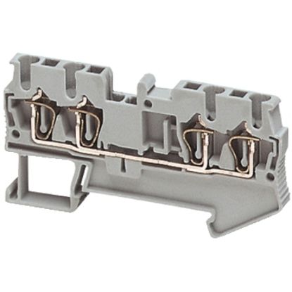 Picture of Linergy, Terminal block, Linergy TR, spring type, feed through, 4 points, 2.5mm², grey, set of 50