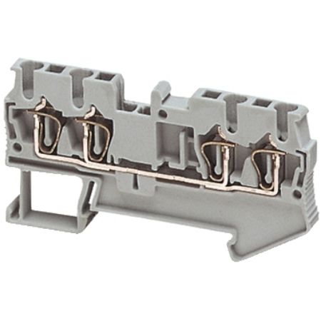 Picture of Linergy, Terminal block, Linergy TR, spring type, feed through, 4 points, 2.5mm², grey, set of 50