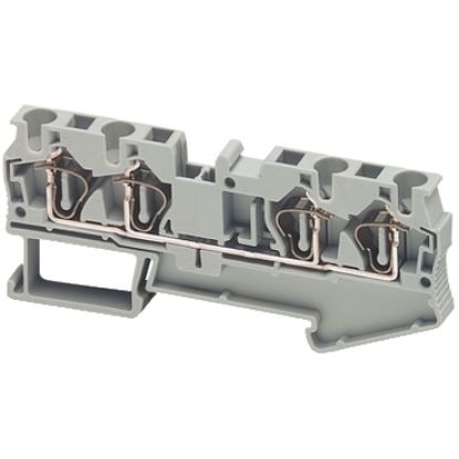 Picture of Linergy, Terminal block, Linergy TR, spring type, feed through, 4 points, 4mm², grey, set of 50