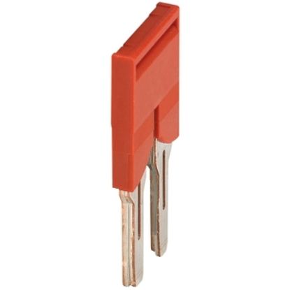 Picture of Linergy, Plug-in bridge, Linergy TR, 2 points, for 6mm² terminal blocks, 2 way, red, set of 10