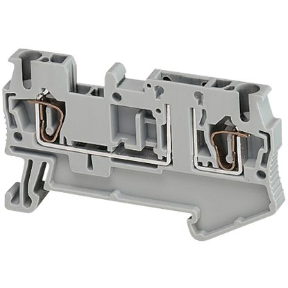Picture of Terminal block, spring type, Linergy TR, Removable carrier disconnect, 2 points, 4mm², grey