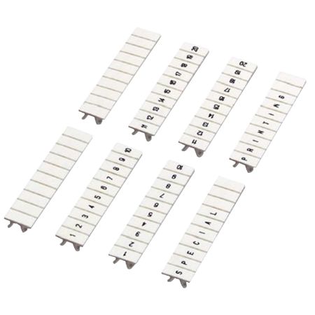 Picture of Marking strip, Linergy TR, clip in type, 5mm, printed characters 91 to 100, printed horizontal, white, Set of 10