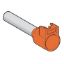Picture of Cable end, Linergy TR cable ends, Single conductor, Orange, 4mm², long size, for clip-in type, 10 sets of 100