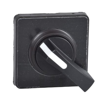Picture of Cam switch Operating head, Harmony K, for rear mounting, plastic, matt black, 45 x 45 mm, black handle, blank for engraving