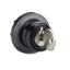 Picture of Cam switch operating head, Harmony K, Ã˜ 22mm, plastic, 45x45mm plate, metallic legend, key operated, 601 A