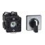 Picture of Cam changeover switch, Harmony K, Ø 22mm, plastic, 3 poles, 2 positions, 30°, 20A, 45x45mm, metallic legend, marked 1/2, 35mm black handle