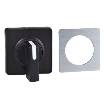 Picture of Cam switch operating head, Harmony K1, K2, 22mm, plastic, 45x45mm plate, metallic legend, black handle