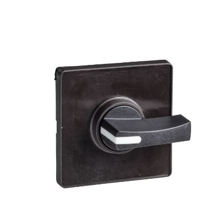 Picture of Cam switch operating head, Harmony K, Ø 22mm, plastic, 60x60mm plate, metallic legend, black handle