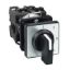 Picture of Cam stepping switch, Harmony K, 22mm, plastic, 1 pole, 4 steps, 45°, 12A, 45x45mm, metallic legend, marked 1 2 3 4, 35mm black handle