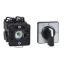 Picture of Cam ammeter switch, Harmony K, 22mm, plastic, 3 positions, position 0, 90°, 12A, 45x45mm, metallic legend, marked 0 L1 L2 L3, 35mm black handle